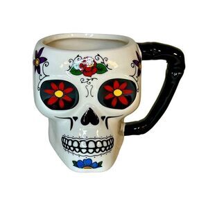 Day Of The Dead Calavera Figural Mug Sugar Skulls 17oz Coffee Mug New
